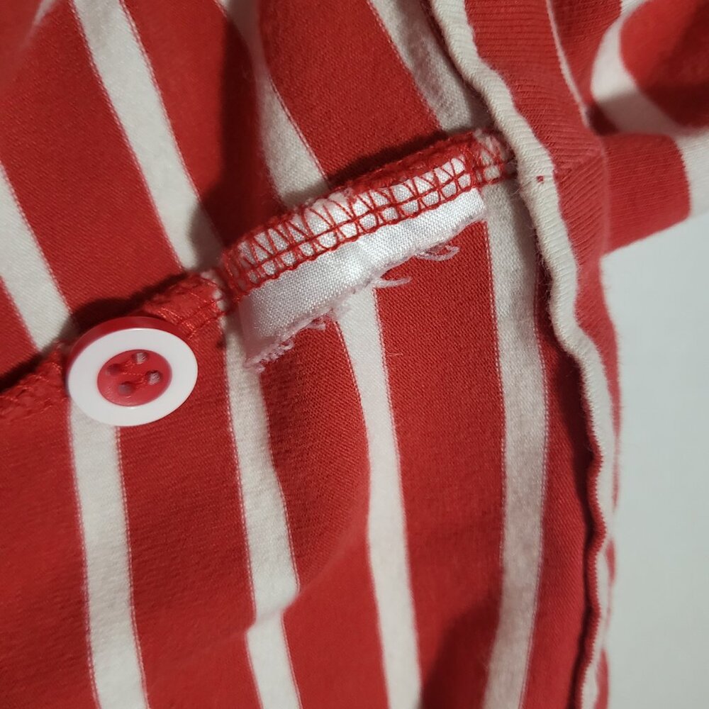 d&co Women's Striped Square Neck Top Size XL Red/White Stripes - Picture 7 of 7